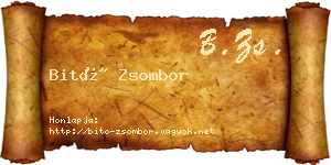 Bitó Zsombor névjegykártya