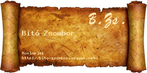 Bitó Zsombor névjegykártya